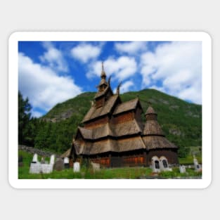 Norway. Borgund stave church. Sticker